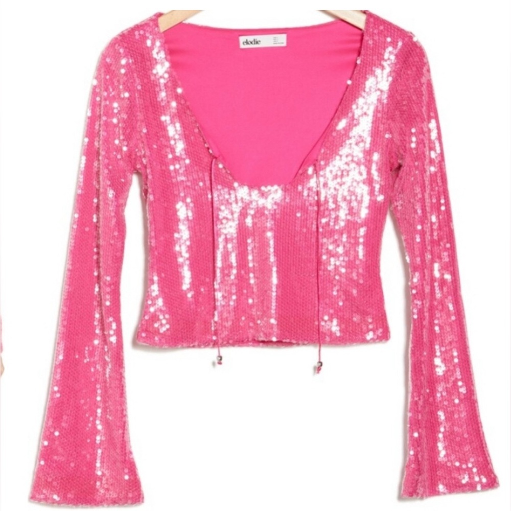 Elodie Pink Sequin Top